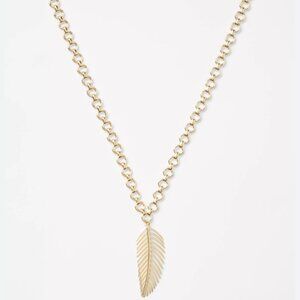 Ann Taylor Leaf Drop Pendant Necklace